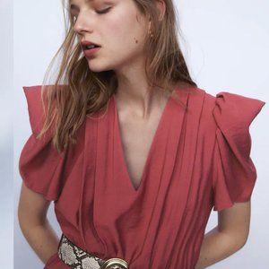 ZARA - LONG BELTED JUMPSUIT